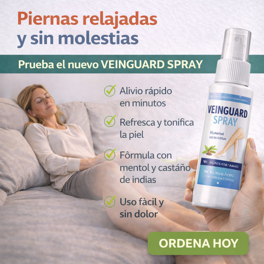 VeinGuard Spray para Várices (Alivio Rápido y Sin Dolor)+ Ebook de Regalo