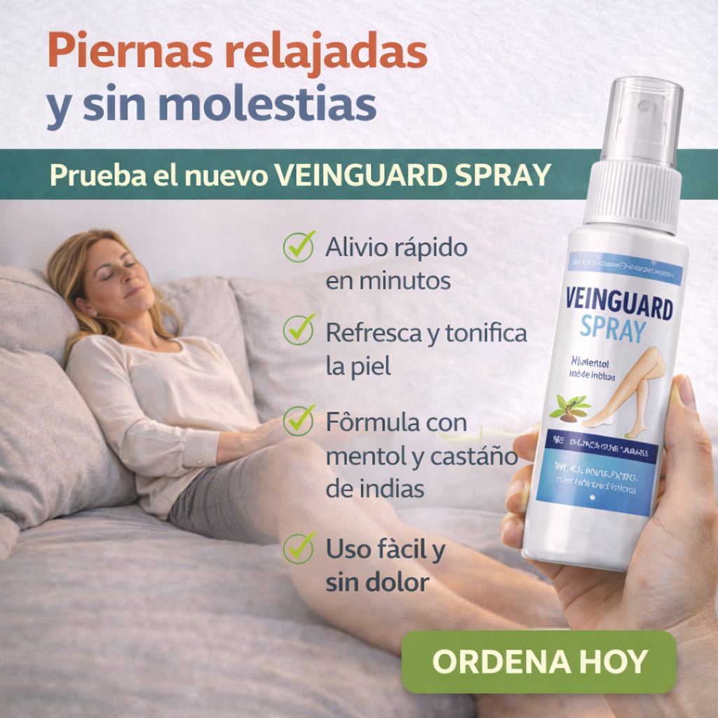 VeinGuard Spray para Várices (Alivio Rápido y Sin Dolor)+ Ebook de Regalo